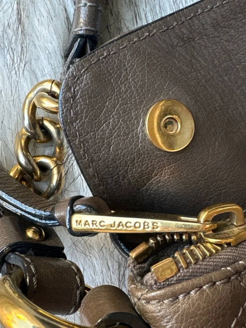 Marc Jacobs RARE Limited Production Brown Leather Hobo with Gold Hardware